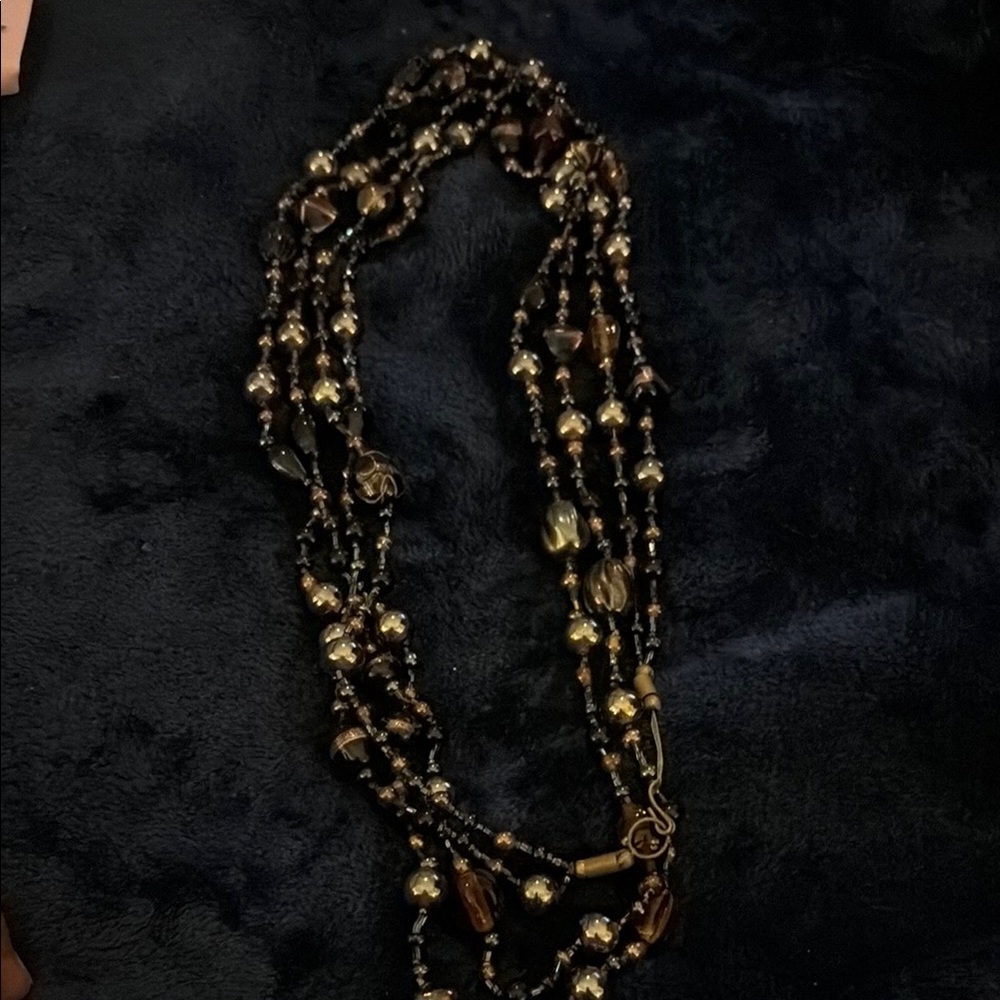 Elegant Multi-Strand Beaded Necklace